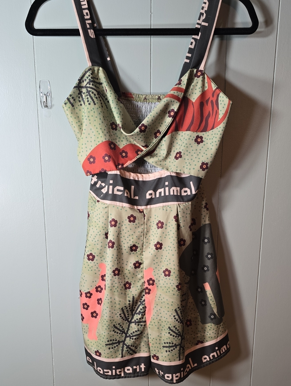SHEIN Tropical Animal Romper